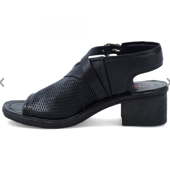 A.s.98 Keldon Sandal In Black Leather Size 6-6.5 - Picture 15 of 15